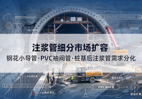和布克赛尔注浆管细分市场扩容，隧道钢花小导管、PVC 袖阀管、桩基后注浆管需求分化
